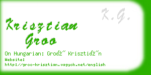 krisztian groo business card